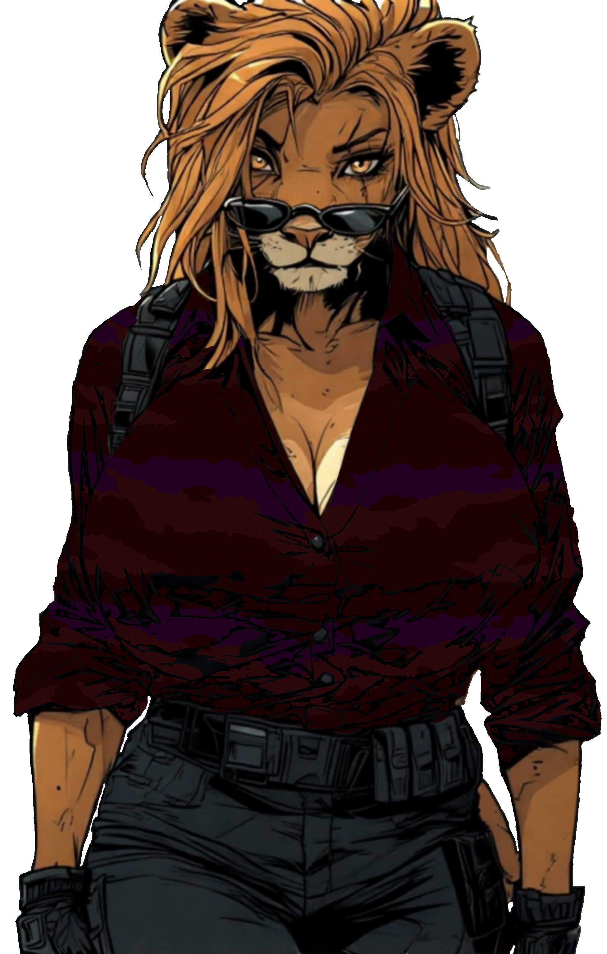 Selina Numidia (Antagonist Arc) outfit with the Warlands Camo pattern battledress.