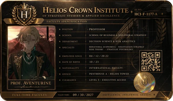Aventurine faculty card