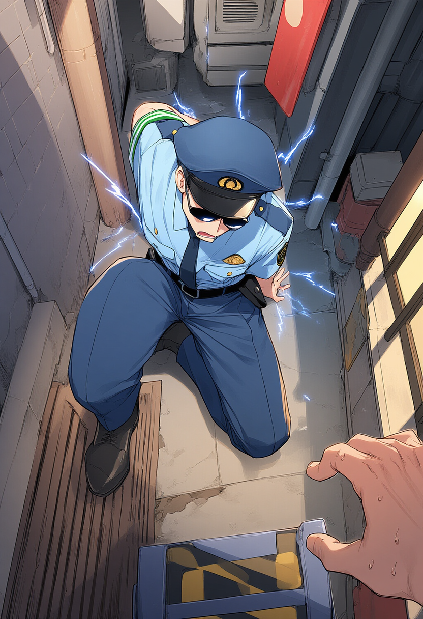cop getting zapped