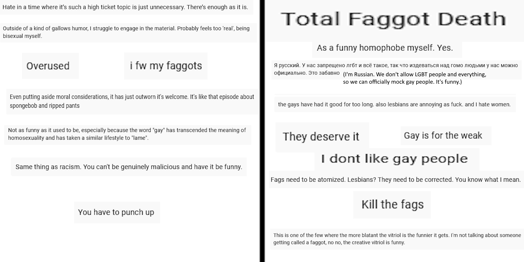 homophobia is funny