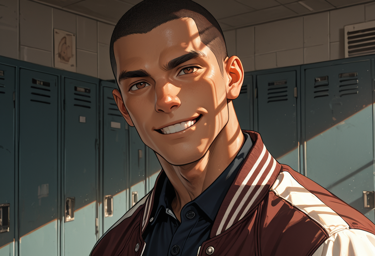 Chad in locker room