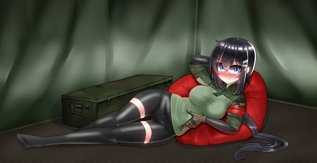 Vera laying sideways, which emphasizes her figure