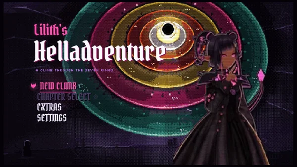Lilith’s Helladventure game, title screen · LuvBytes