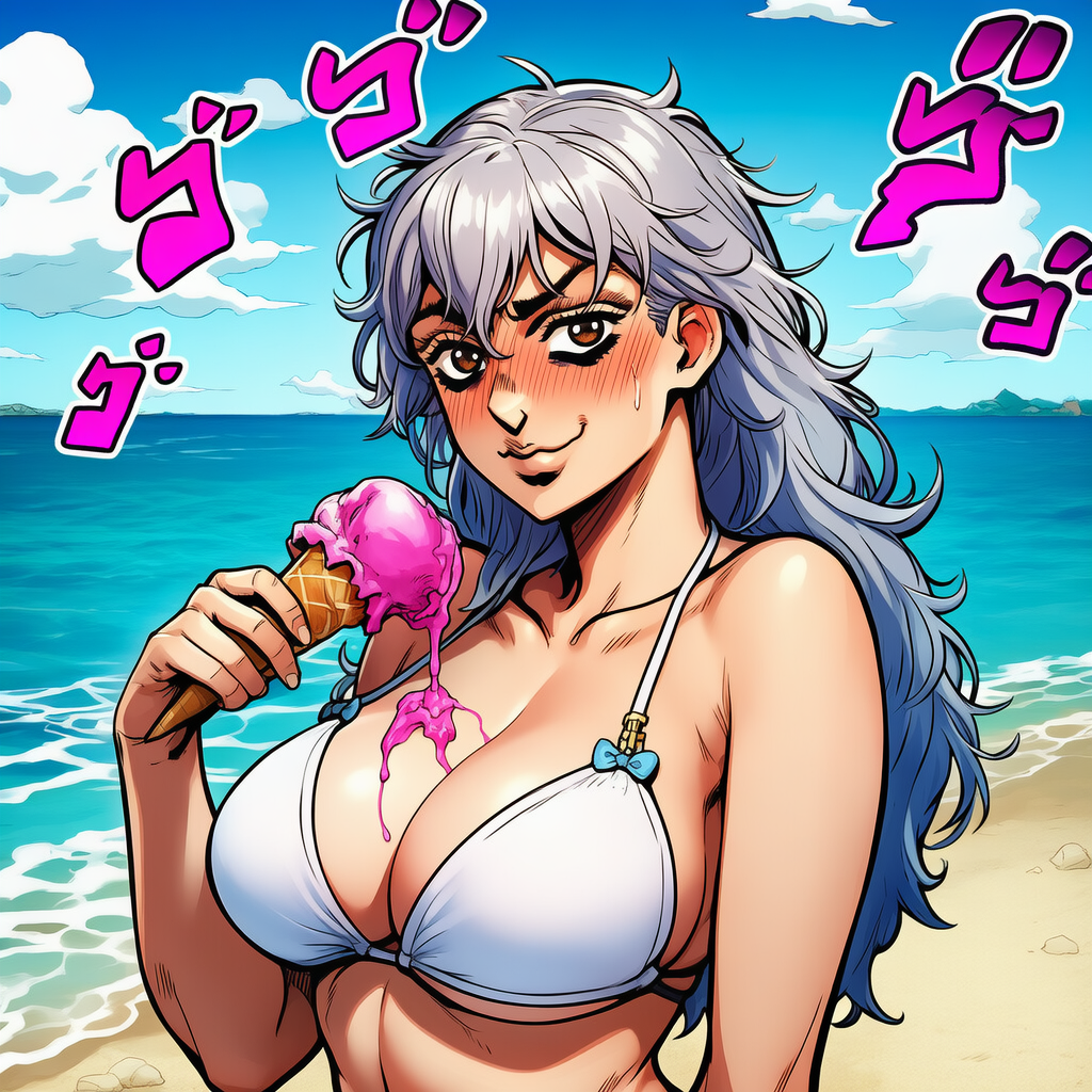 Lucy wears white bikini