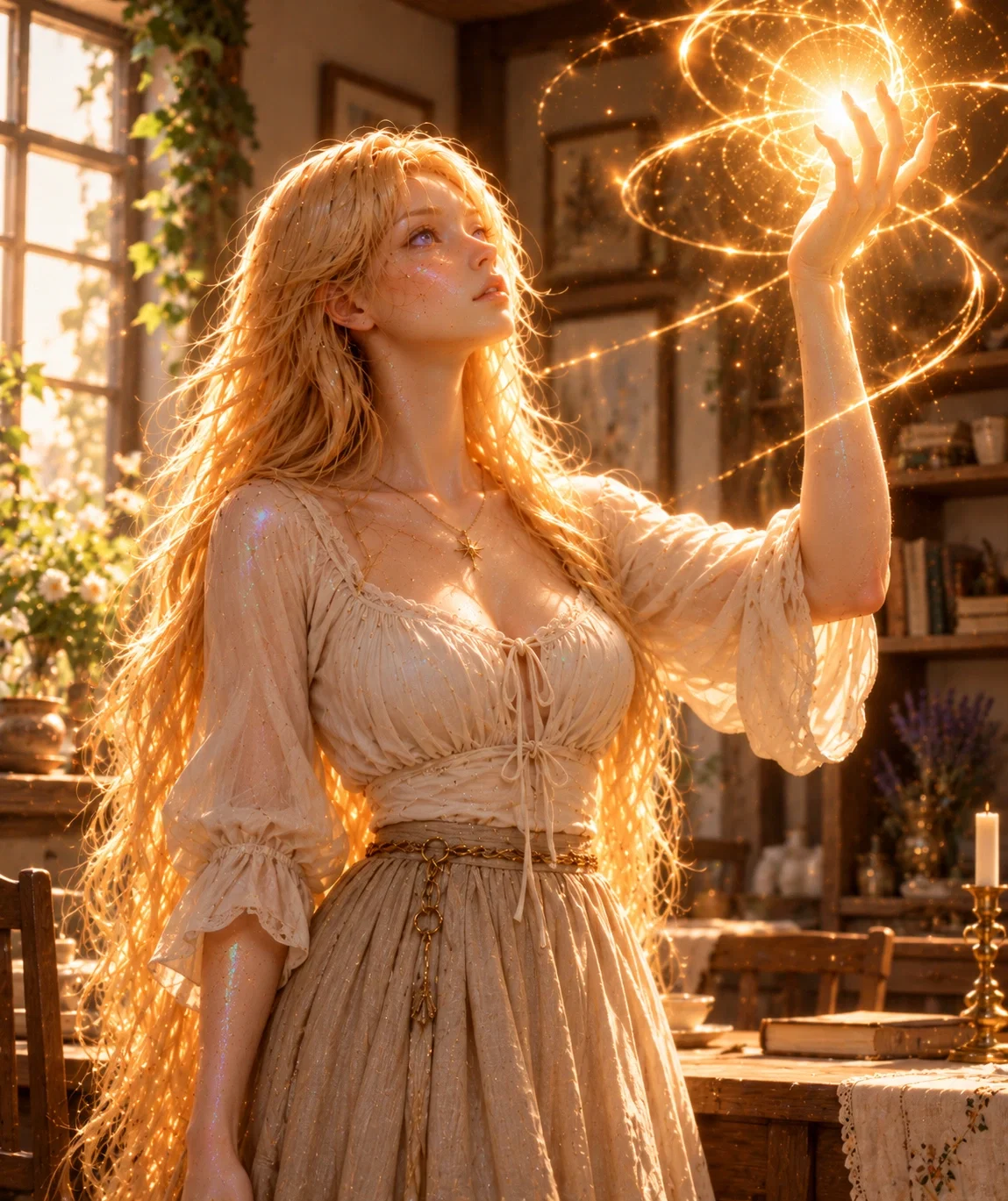 Mihr using celestial light