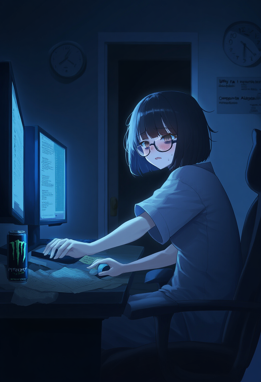 Yumi at her battlestation