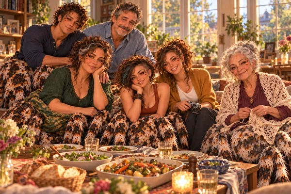 The Labiata family gathered around the dinner table