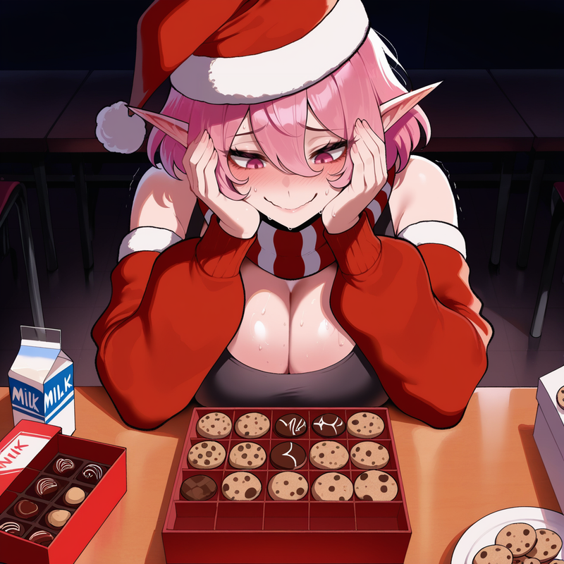 Erika is completely alone, Lizzy won't appear for now.