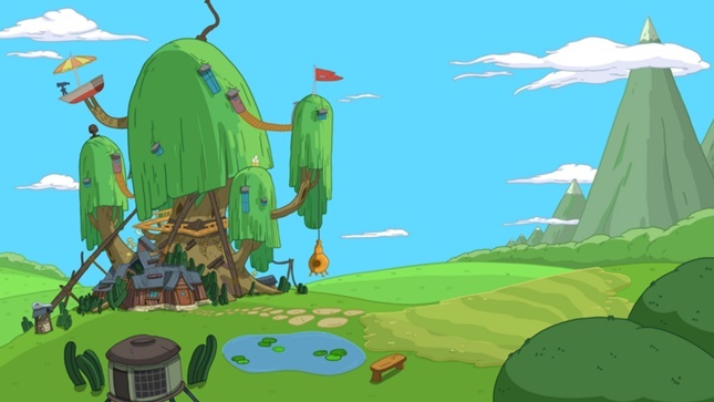 Outside Fionna and Cake's Treehouse