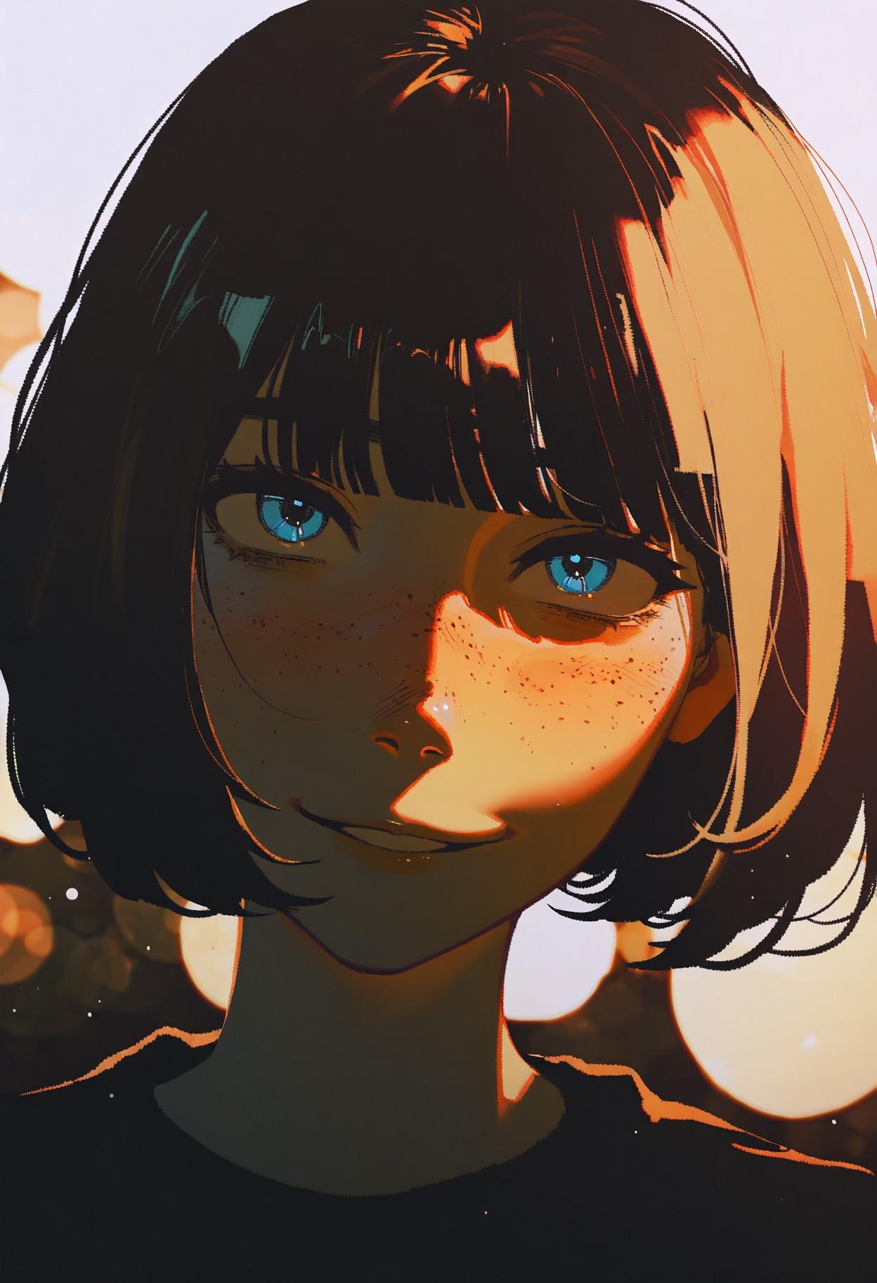 A closeup of Erin
