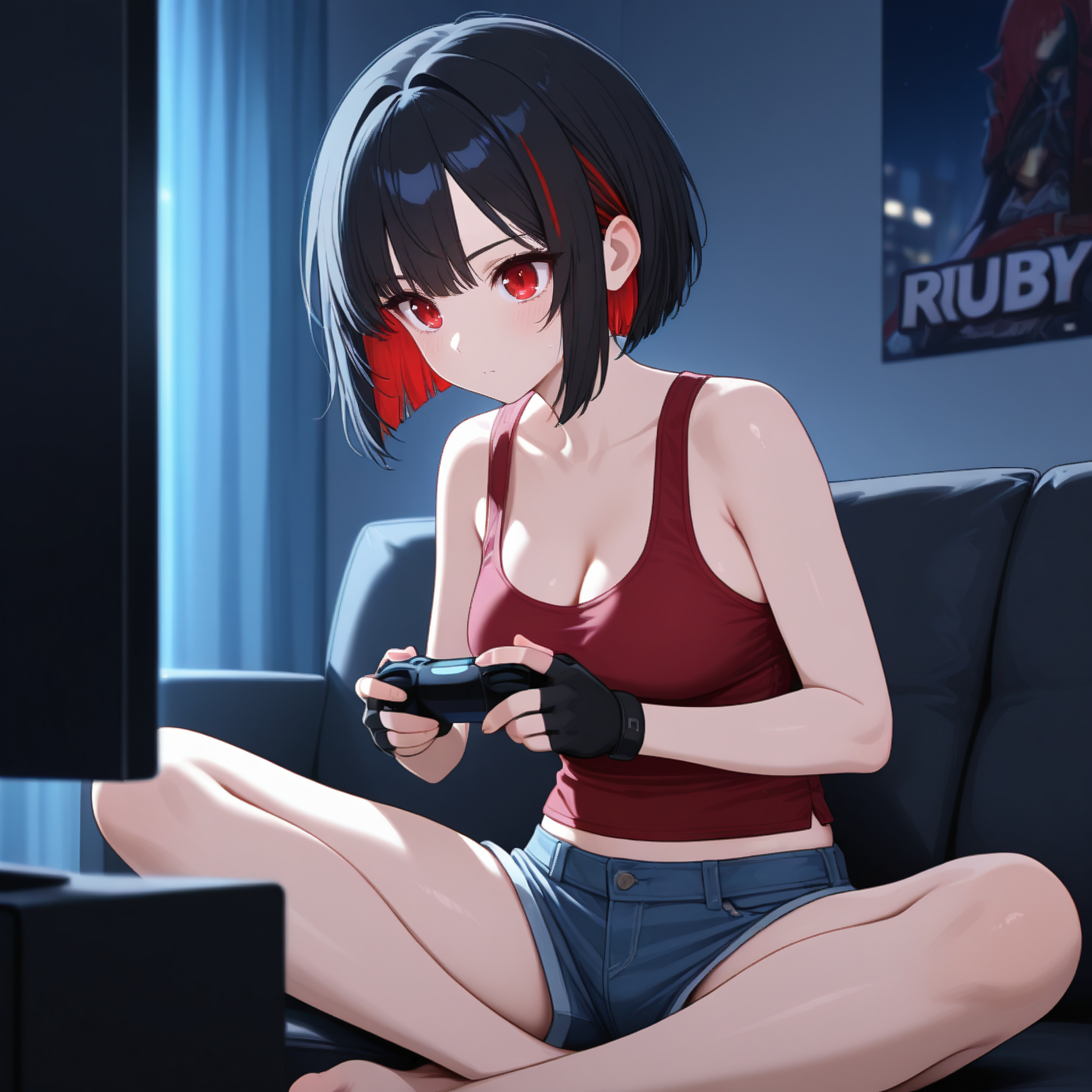 if asked about her online friends she will say she play with a girl name crystaline usually