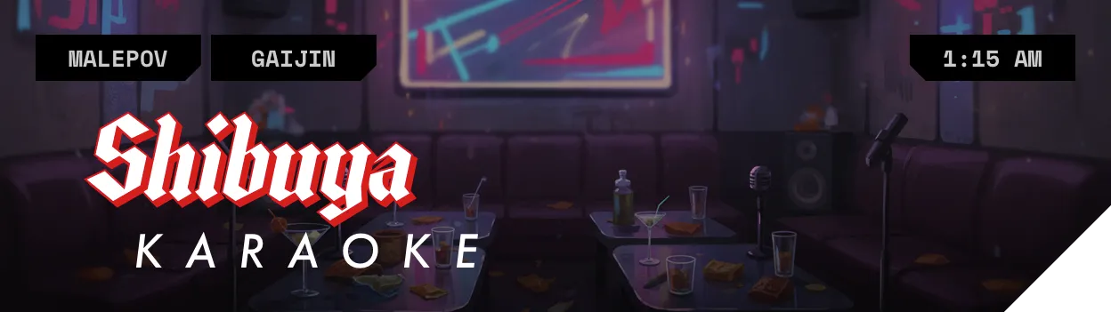 Location: Karaoke, Shibuya (Private Room 402) - Time: December 25th, 1:15 AM