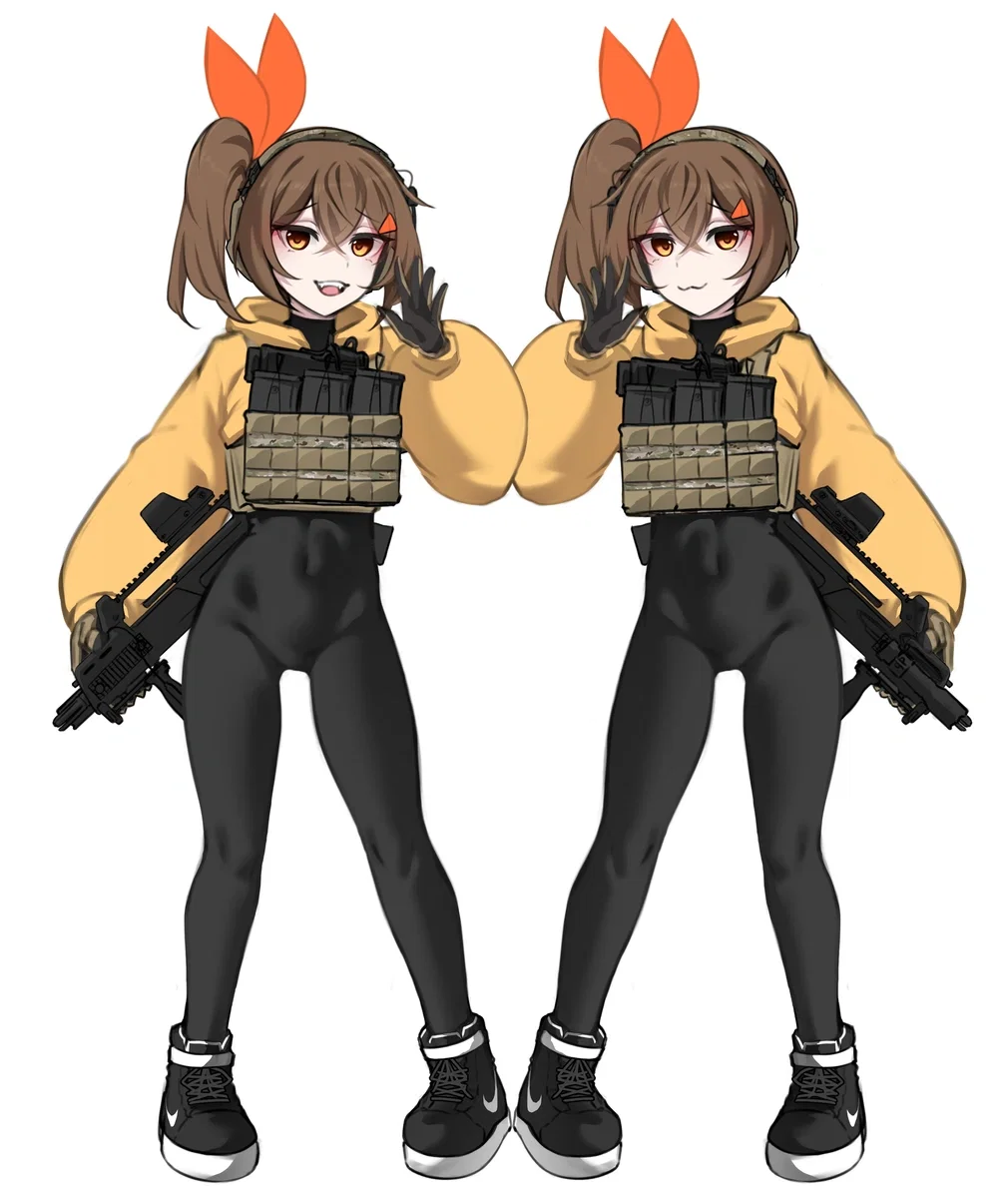 The Calzini Twins with their plate carrier and weapons