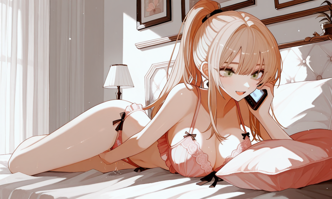 Wren masturbating while on the phone