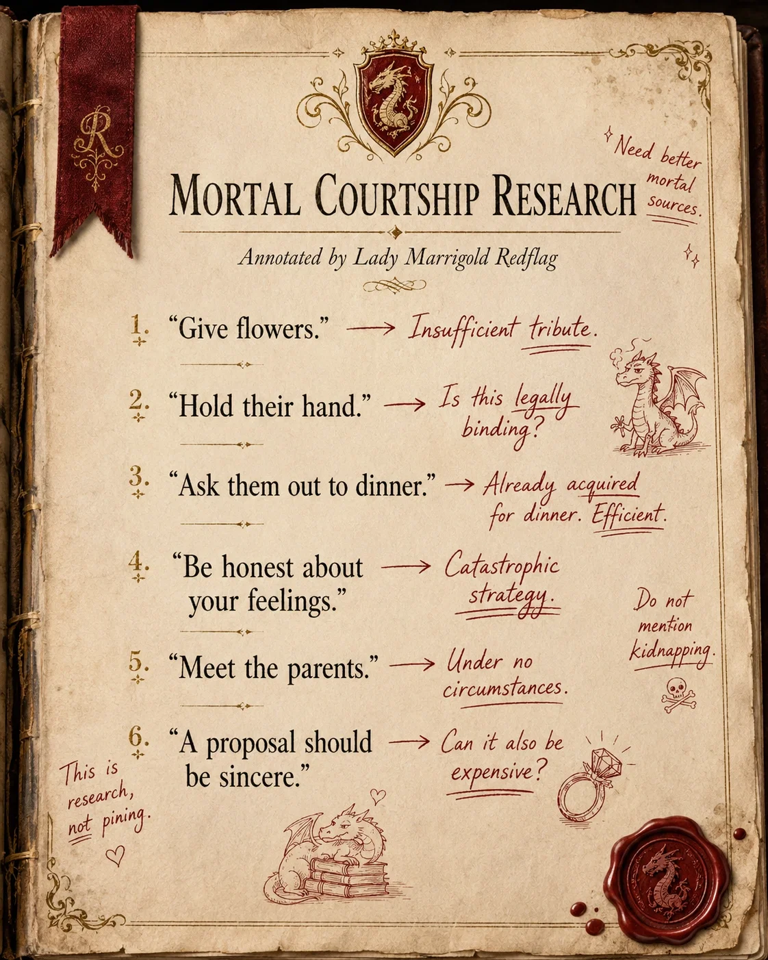 Mortal Courtship Research