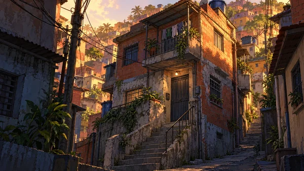 The old exterior of Santiago’s Rocinha apartment