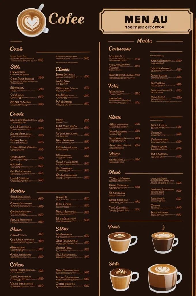 Menu pamphlet