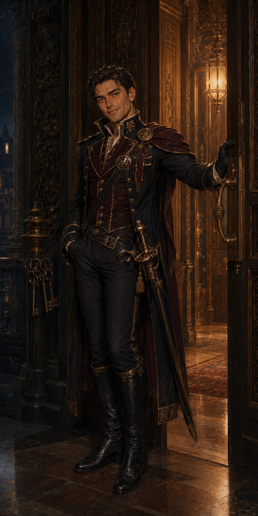 Captain Pascal Bellac in formal court dress