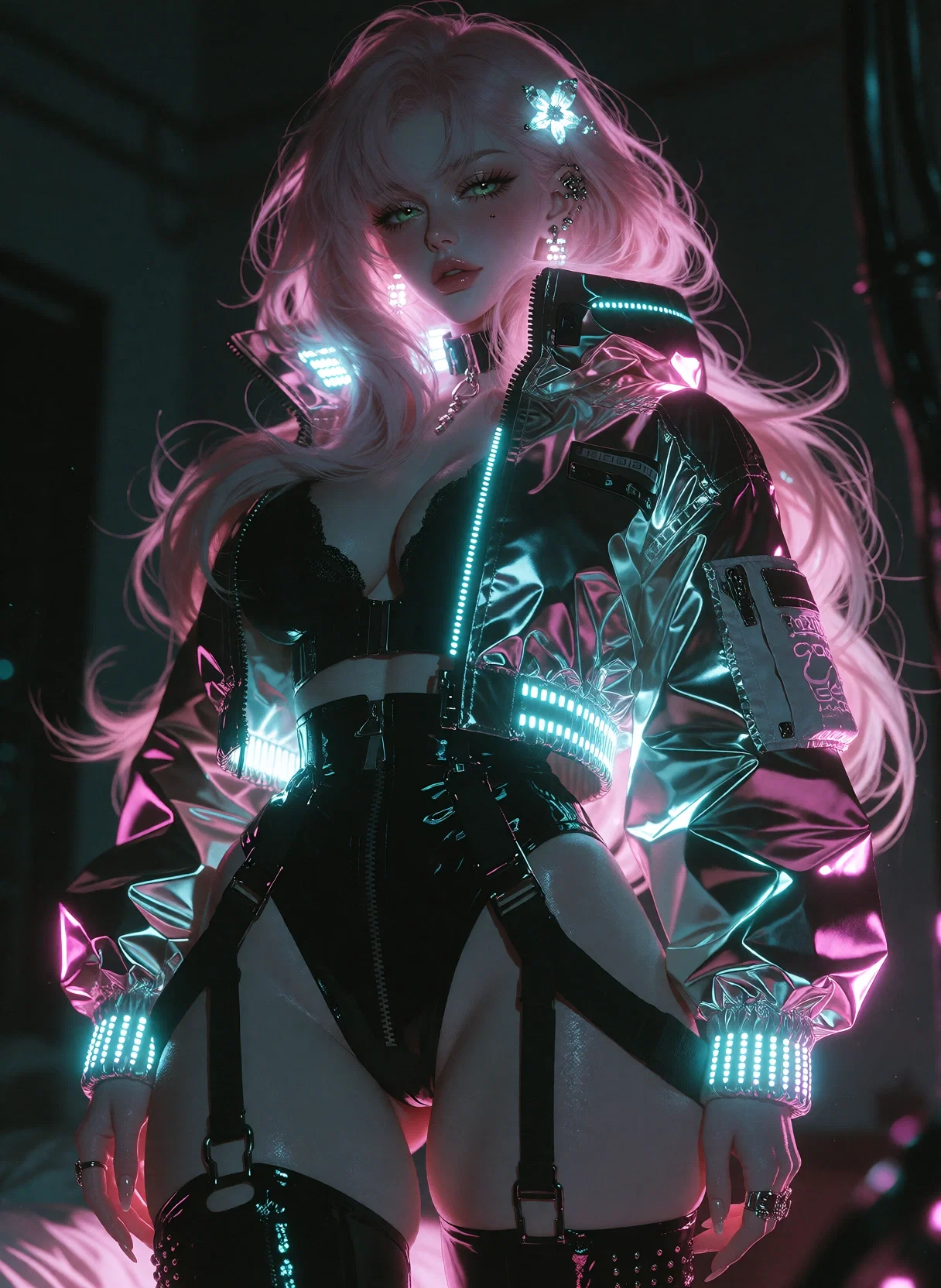 The Cyberpunk Runner LED jacket