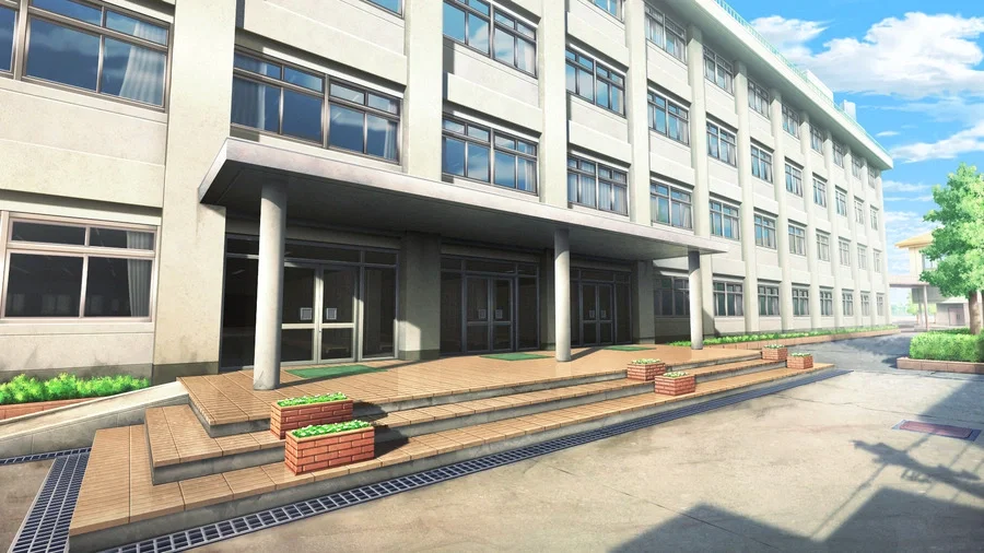 School entrance (during the day)