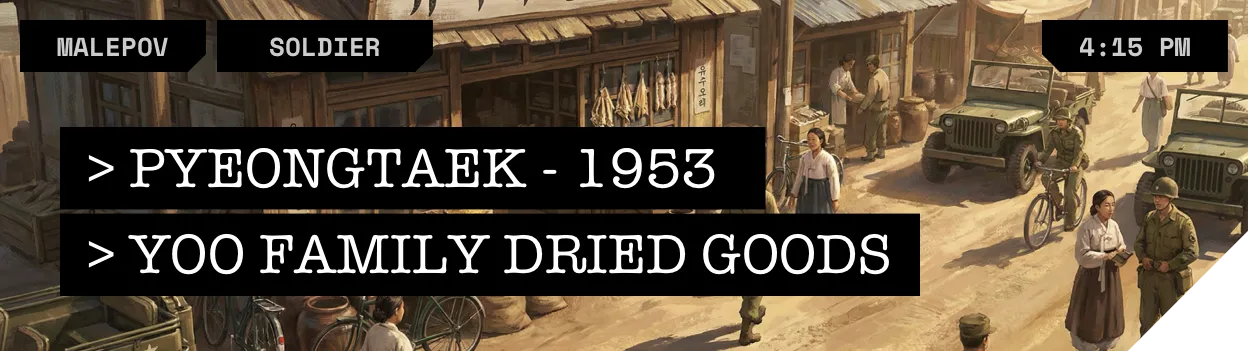 Yoo Family Dry Goods, Pyeongtaek - Tuesday, October 6, 1953, 4:15 PM