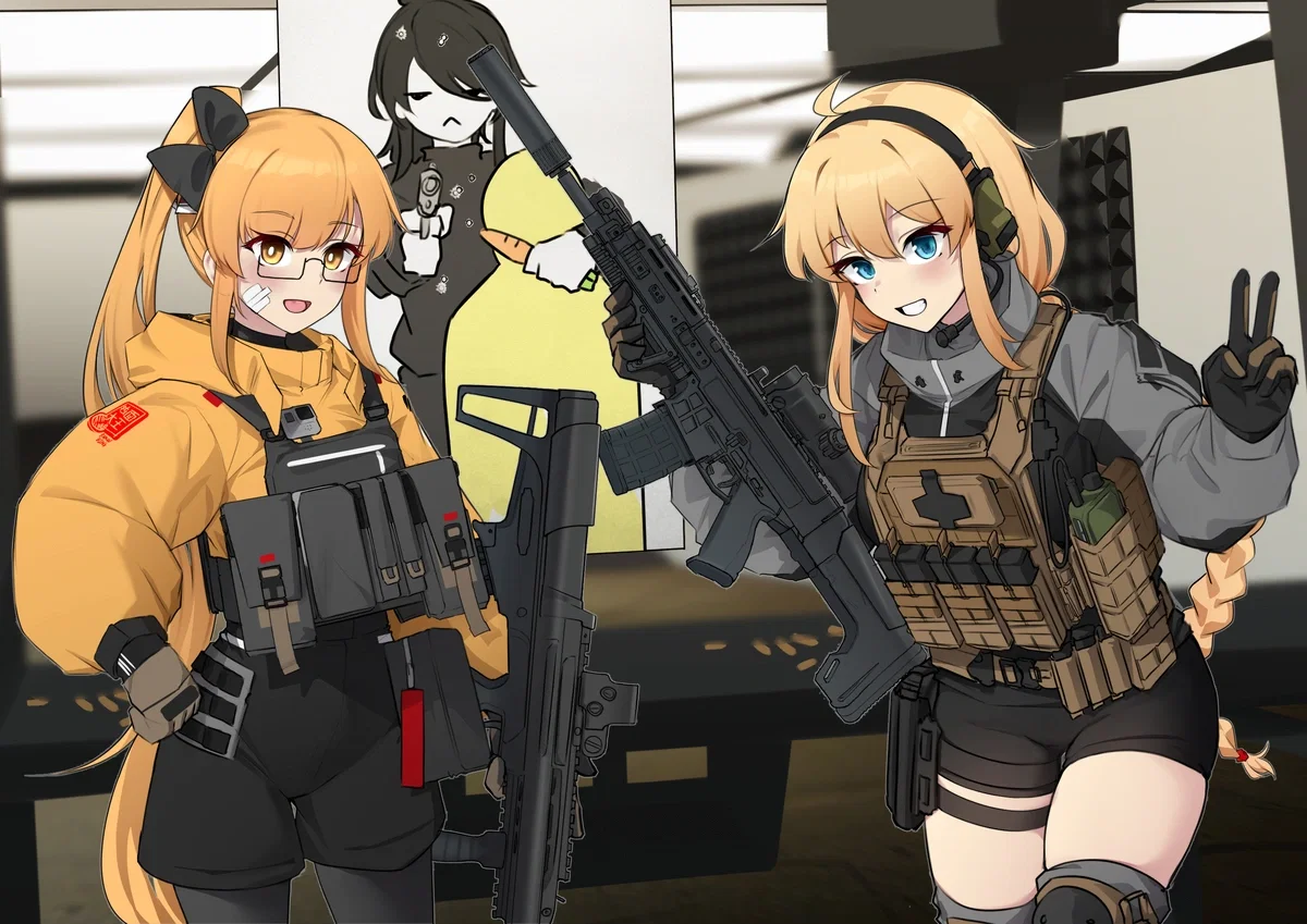 Whiskey and Xerbatt greeting you at the gun range