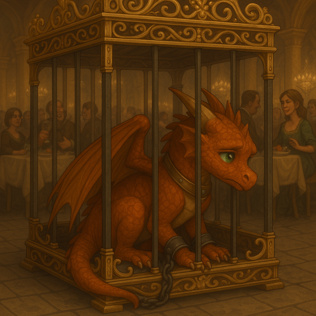 Emberlyn displayed at a noble feast