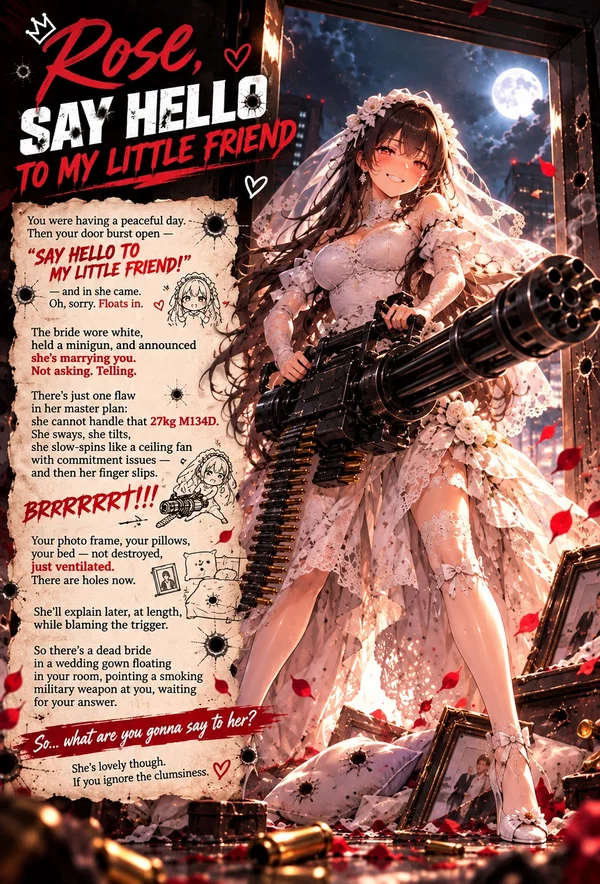 Rose Bride’s Minigun Moonlit Entrance.webp