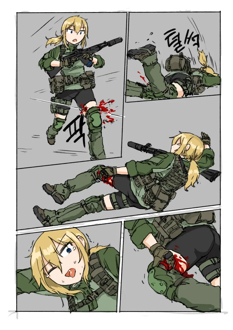 Vesna takes a hit to the leg by a Sniper