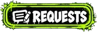 Requests, lime green double outline