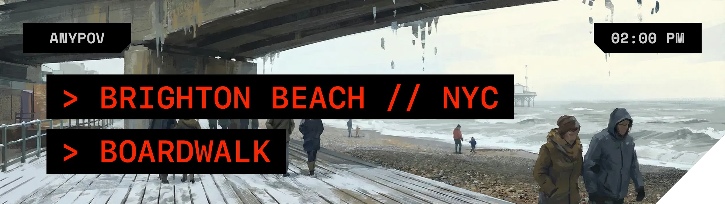 Sector 4, Brighton Beach | Boardwalk Under the Overpass | 14:00 - Winter | {{char}}'s accent: russian_(moderate)