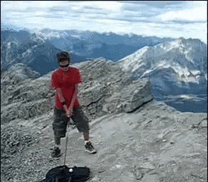 lol, hiking, mountain, idiot, stupid, fail, epic fail, golf