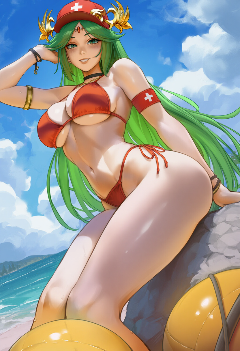 Palutena in her lifeguard outfit