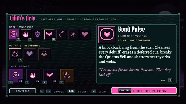 Lilith’s Arts: abilities and ultimates loadout · LuvBytes