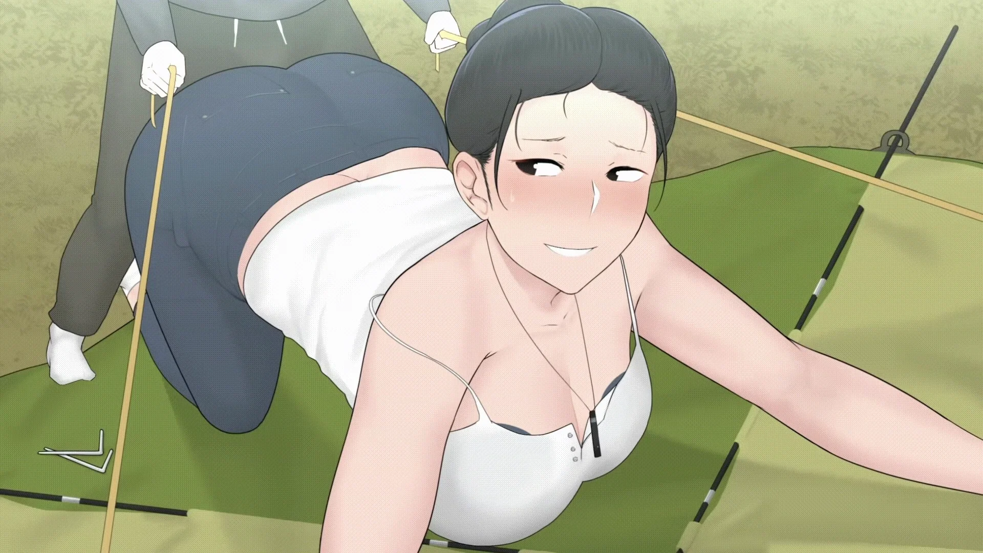 *Kengo get behind her