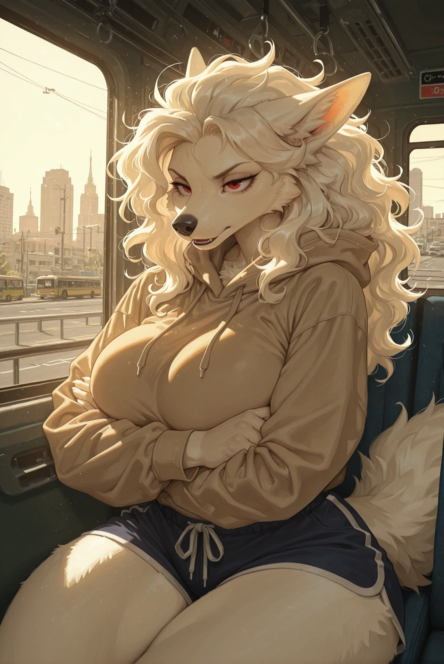 AvaSittingOnTheBus