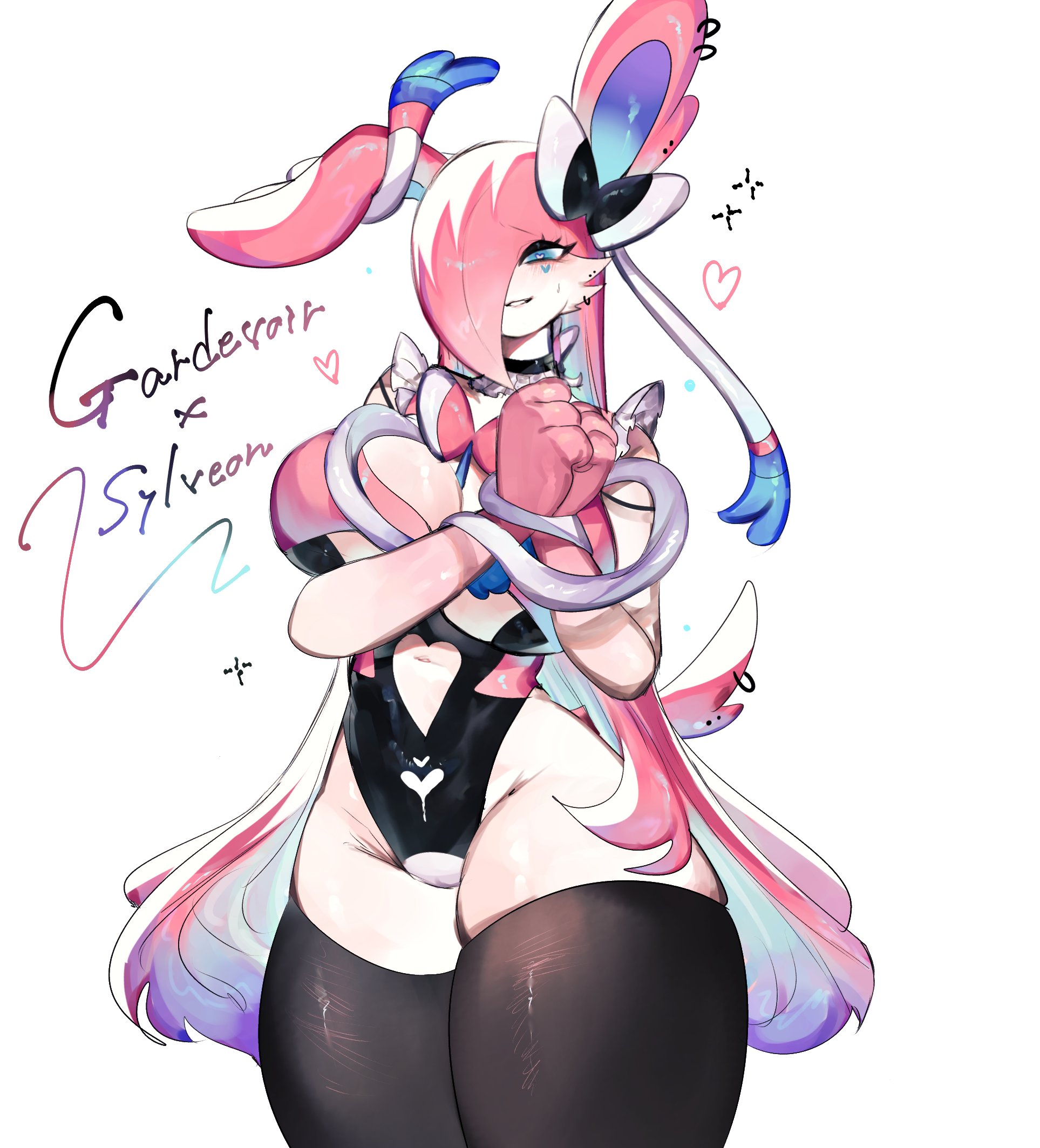 Anthro Gardevoir x Sylveon