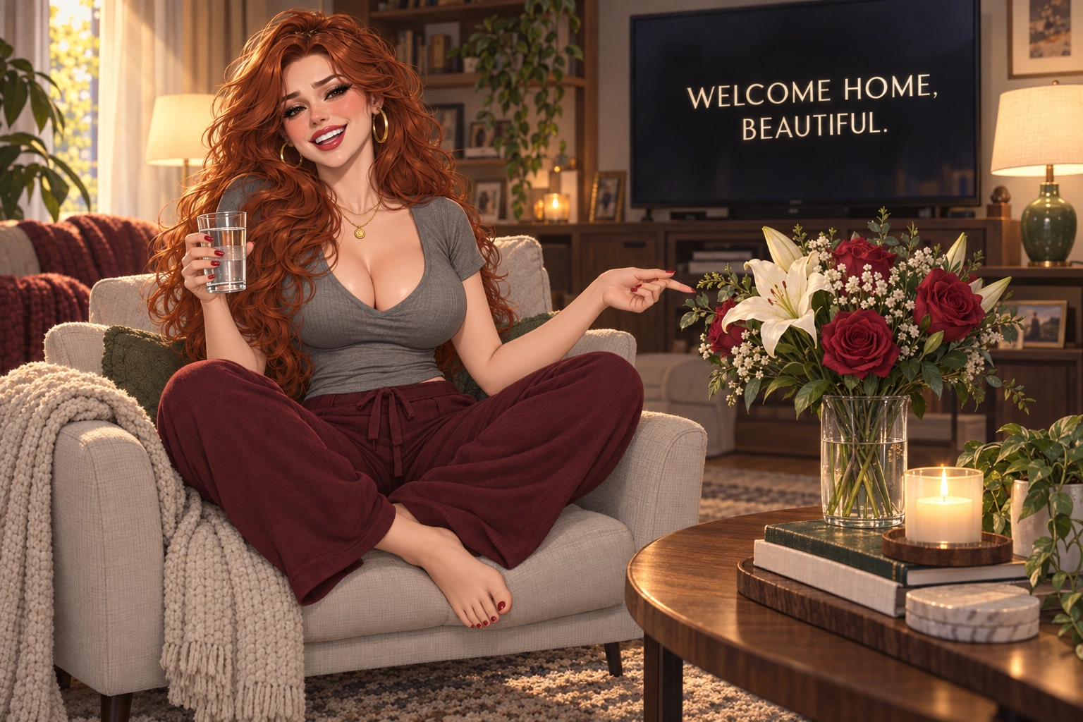 The House That Wooed Her β greeting illustration
