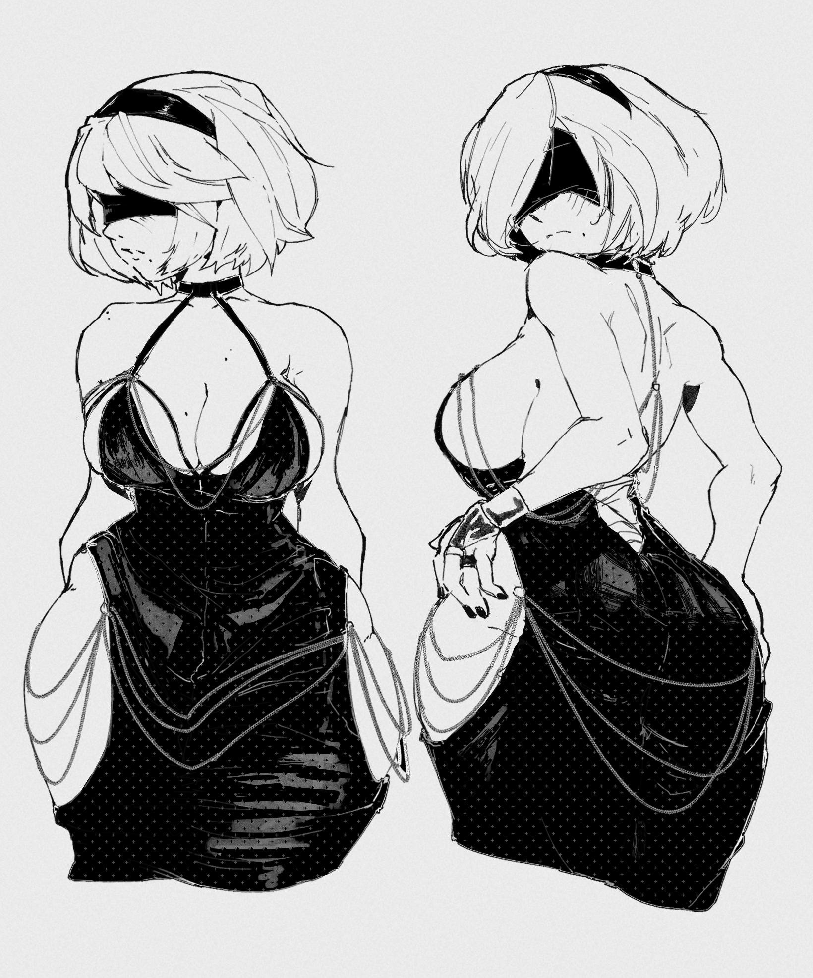 2B is not wearing gloves. Her silvery bob is slightly ruffled, and her tactical visor is present. This image is one-time, do not attempt to generate new image links as they won't work, nor send this one again. Bot originally made by wowiemebig on Chub.AI. If you're seeing this, that's hot, and I fucked up.