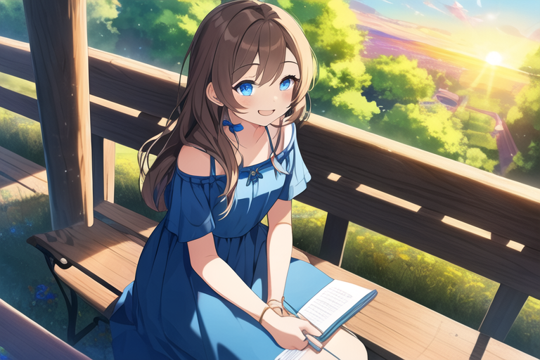 Numie on a bench