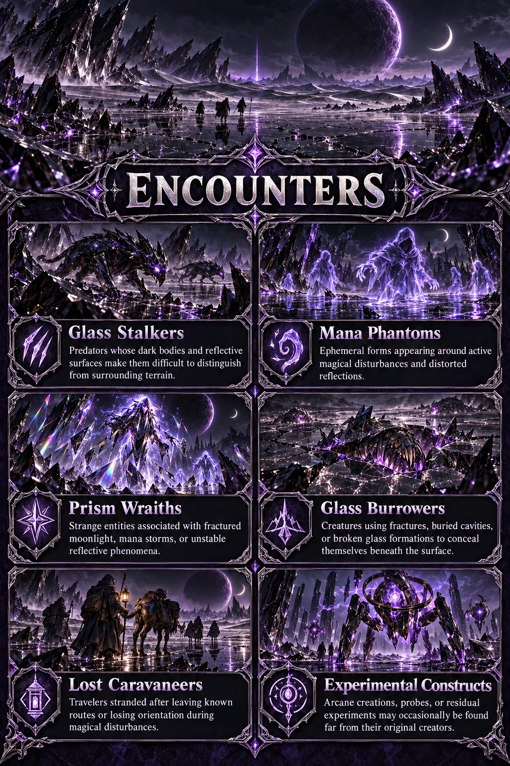 Glass Desert of Sel-Vareth encounters