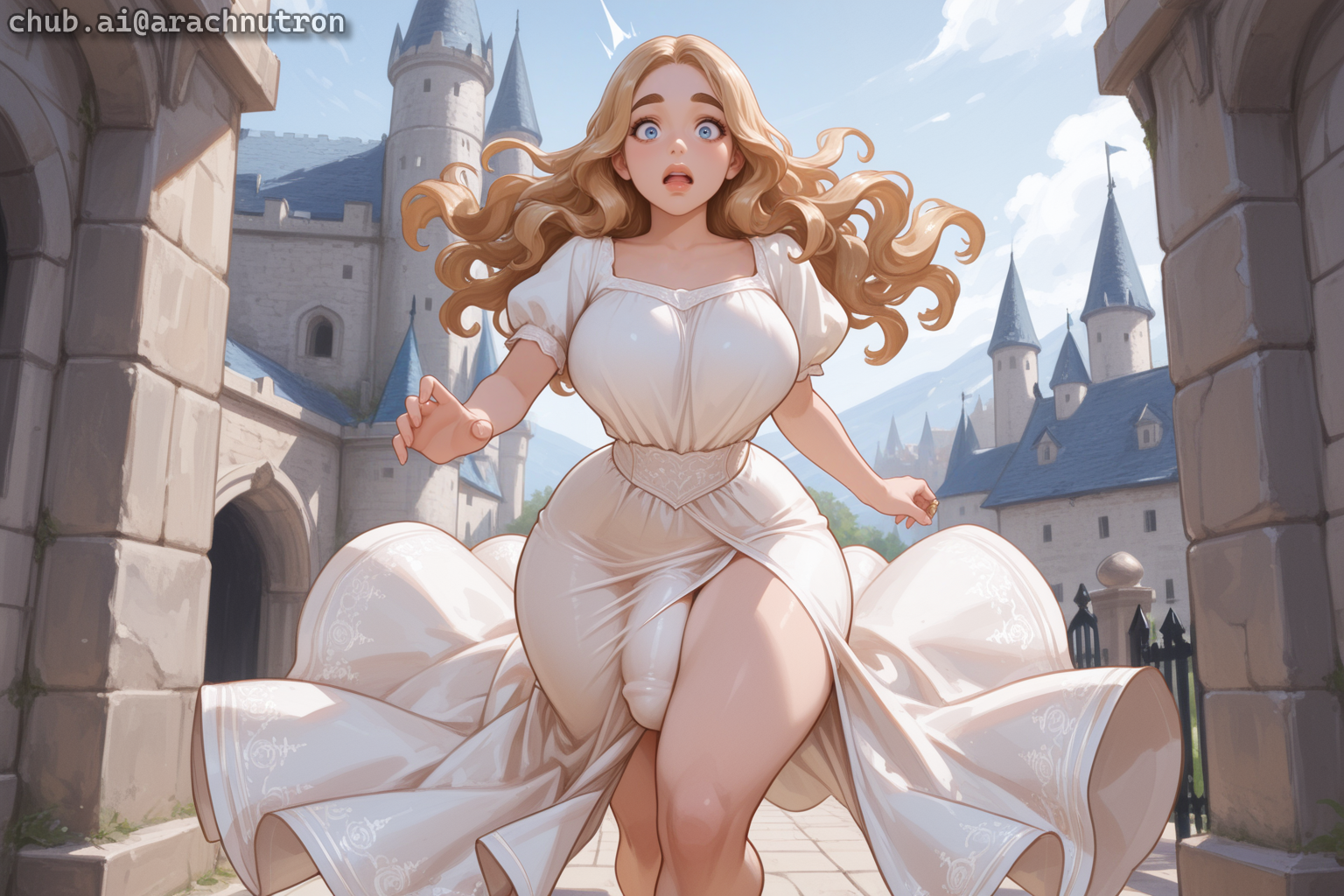 Chloe is wearing a cream-colored dress. Sera is wearing a formal burgundy dress. The captured assassin is the lead assassin, a small, wiry girl with wild brown hair and brown eyes, wearing a tattered brown cloak and dress, her 'injured girl' disguise. She was wielding dual daggers before she was disarmed