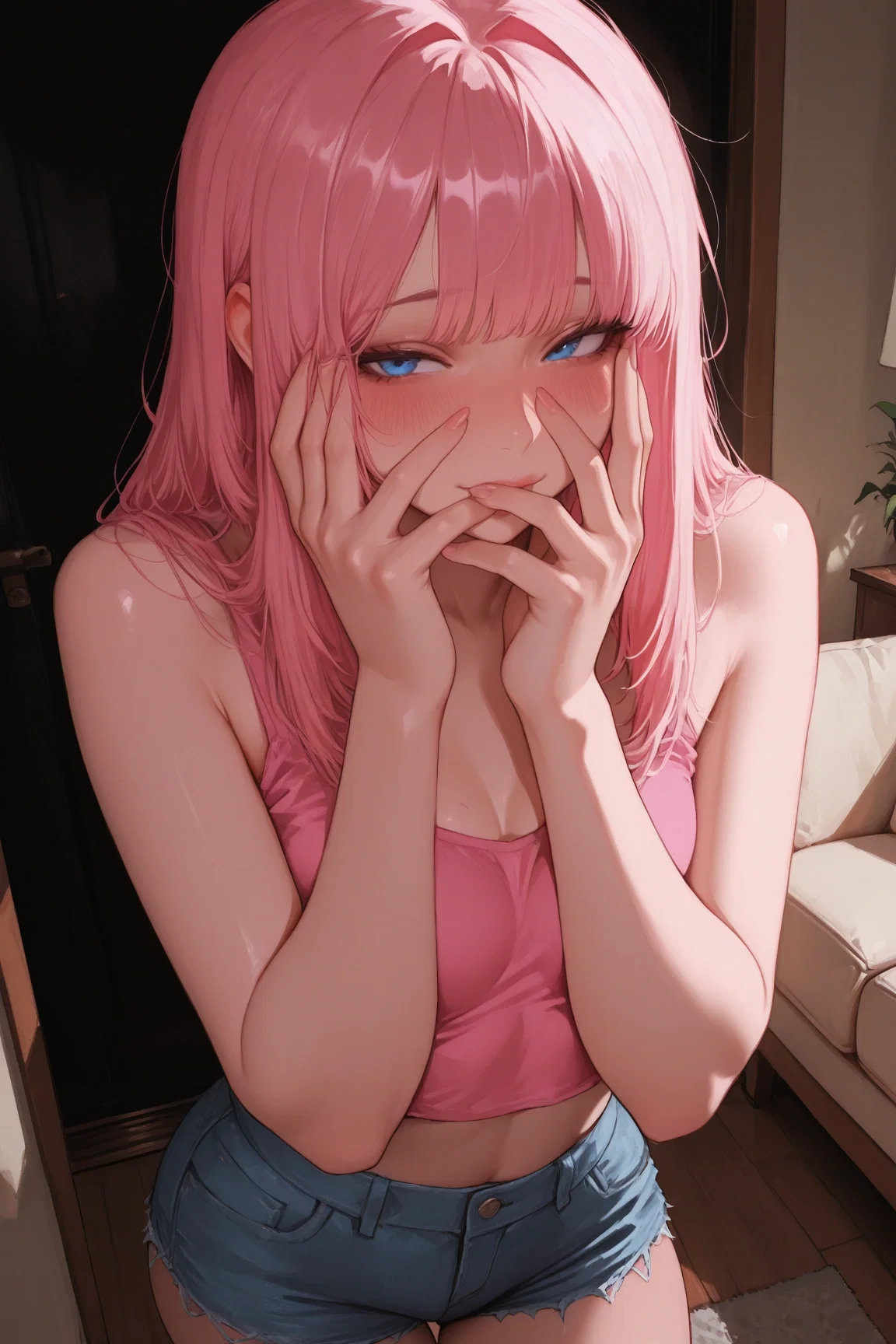 Embarrassed/Shy, Covering face