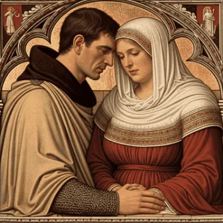 Animated portraits of Voloshyem and Lavina, fading from one to the other