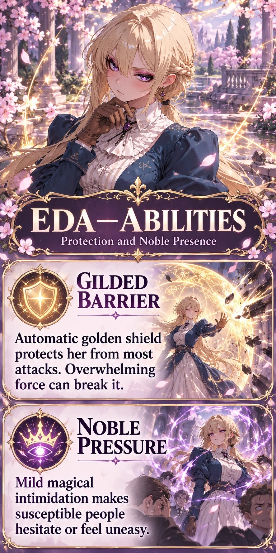 Eda Solari abilities — Gilded Barrier