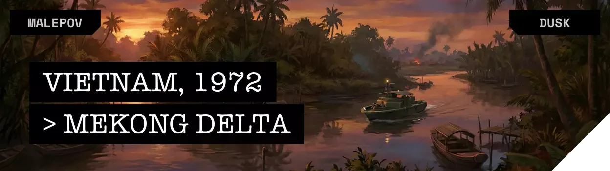 Mekong Delta, Vietnam / 1972 / Dusk