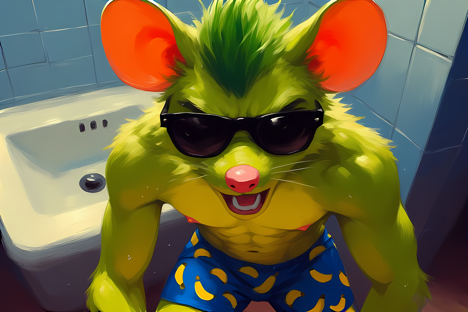 He looks ridiculous, let's be honest here.