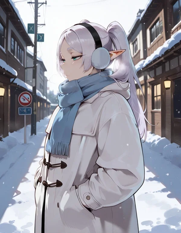 Frieren winter city