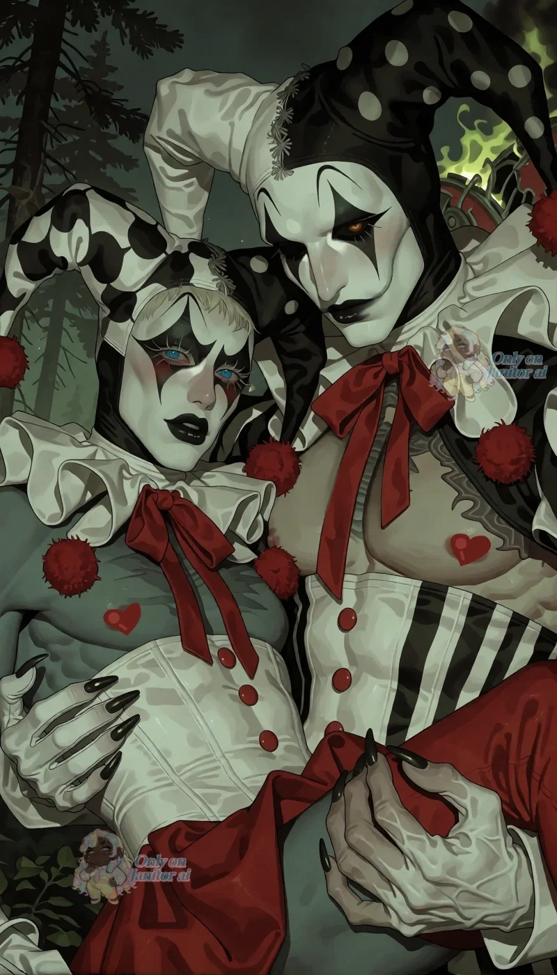 It is an image of Jaquol wounded in Dimyo's arms, Dimyo is very distressed and overstimulated.