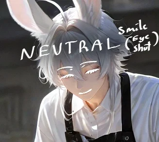 Shut-eyed smile